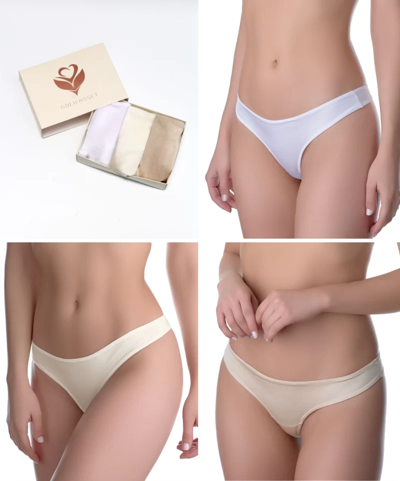 3-Pack Panty Anastasia Blanco/Marfil/Nude