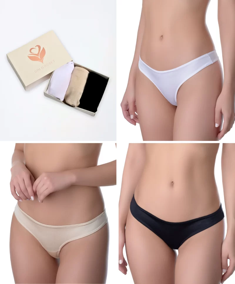 3-Pack Panty Anastasia Blanco/Nude/Negro