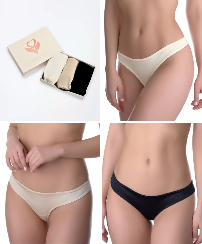 3-Pack Panty Anastasia Negro/Marfil/Nude