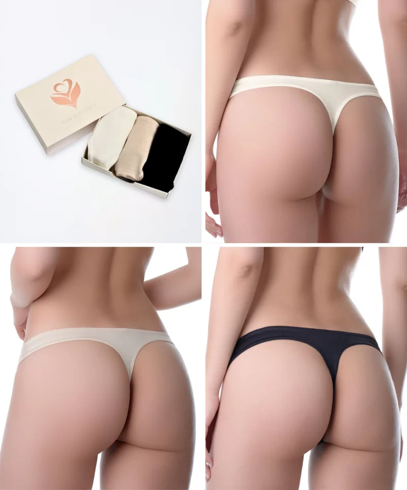 3-Pack Panty Anastasia Negro/Marfil/Nude