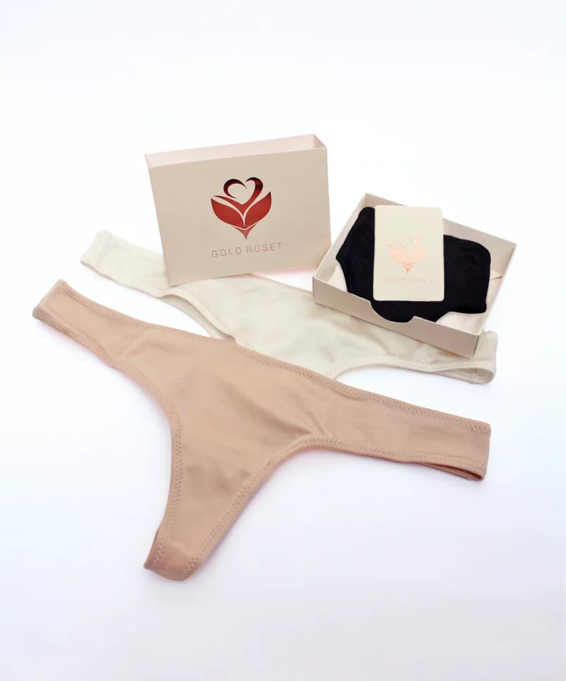 3-Pack Panty Anastasia Negro/Marfil/Nude